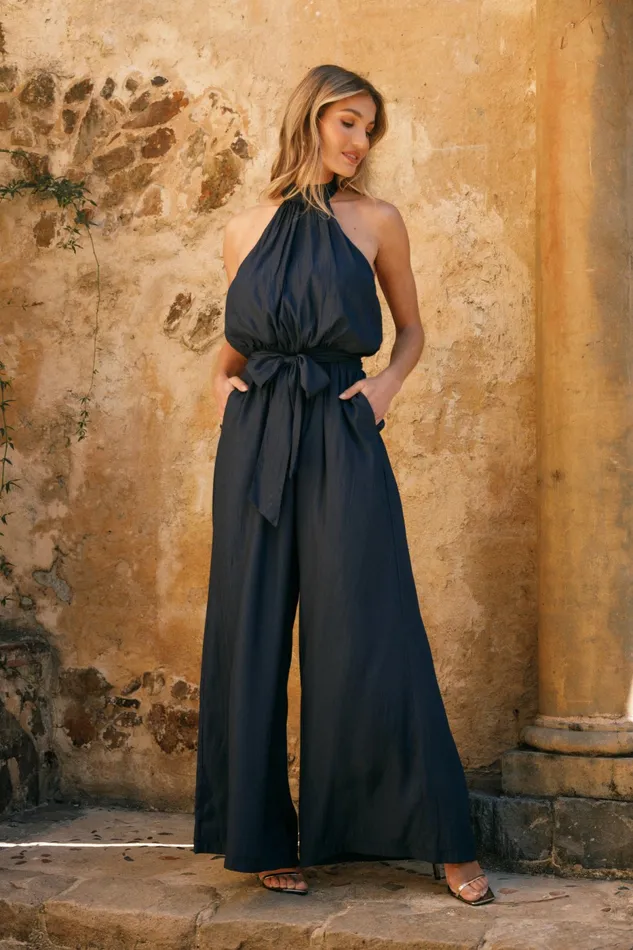 Jumpsuits and Rompers Lelia Jumpsuit Navy Petal and Pup Women