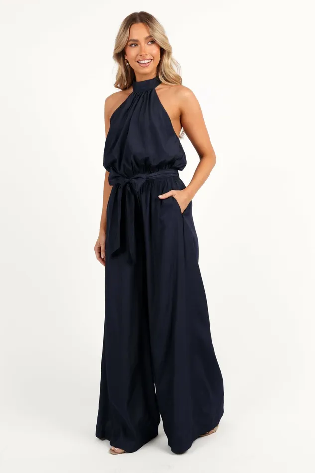Jumpsuits and Rompers Lelia Jumpsuit Navy Petal and Pup Women