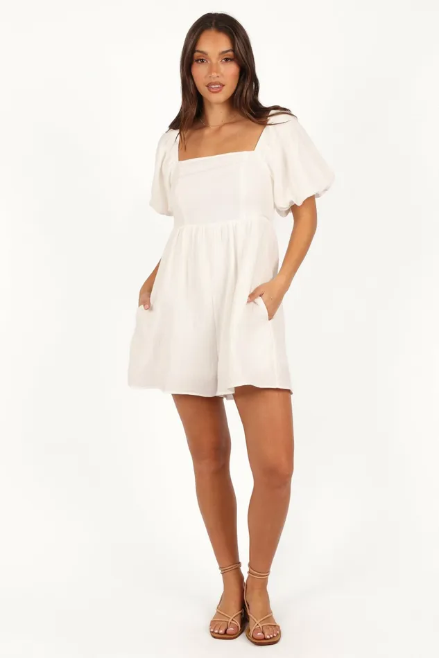 Jumpsuits and Rompers Petal and Pup Women Elise Romper White