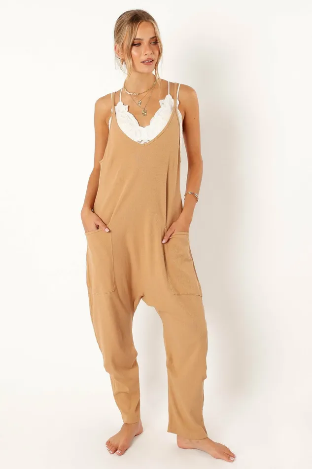 Jumpsuits and Rompers Petal and Pup Women Kenny Jumpsuit Tan