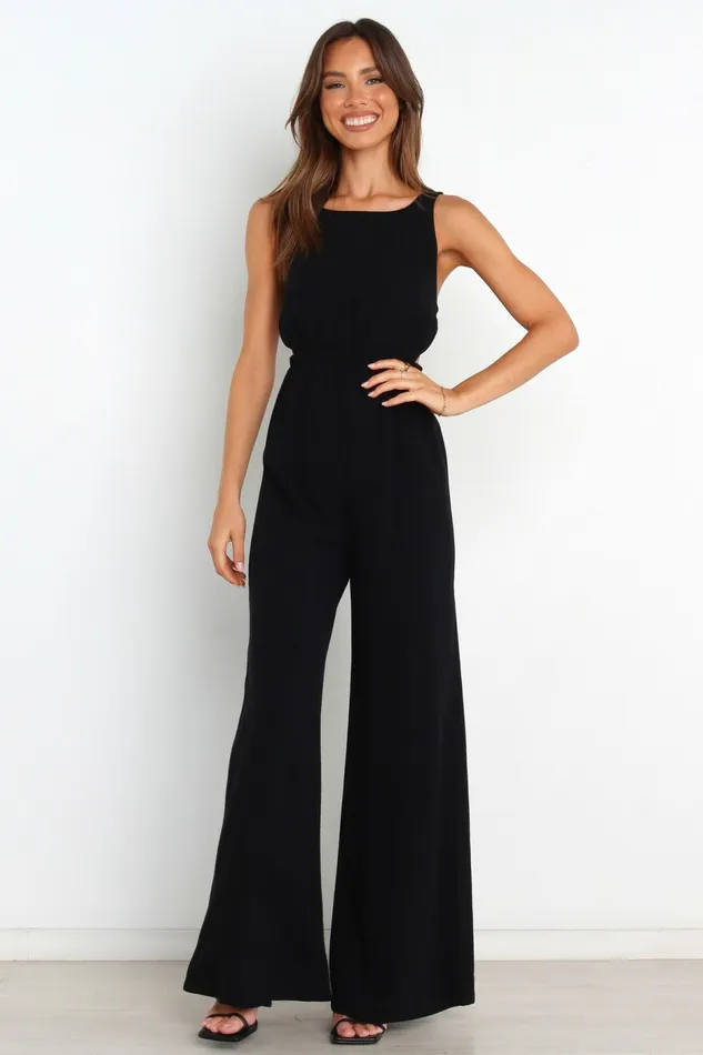 Jumpsuits and Rompers Women Eddie Jumpsuit Black Petal and Pup