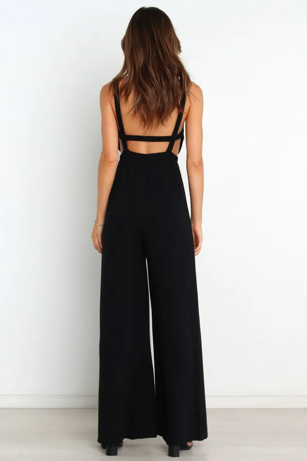 Jumpsuits and Rompers Women Eddie Jumpsuit Black Petal and Pup