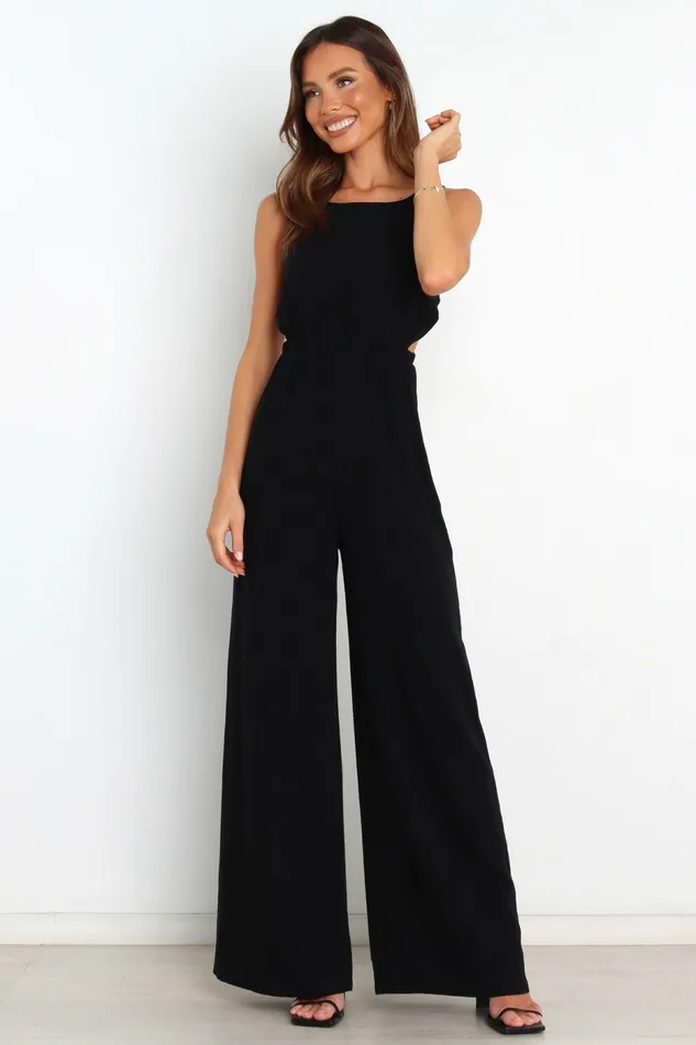 Jumpsuits and Rompers Women Eddie Jumpsuit Black Petal and Pup