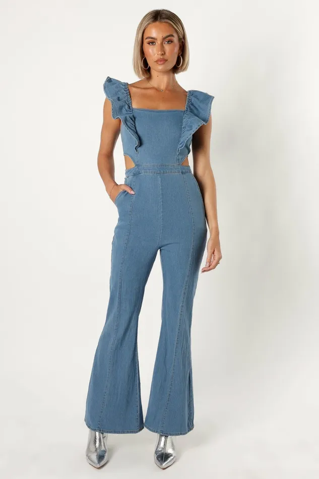 Jumpsuits and Rompers Women Kimmie Jumpsuit Medium Denim Petal and Pup