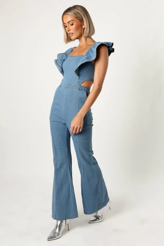Jumpsuits and Rompers Women Kimmie Jumpsuit Medium Denim Petal and Pup