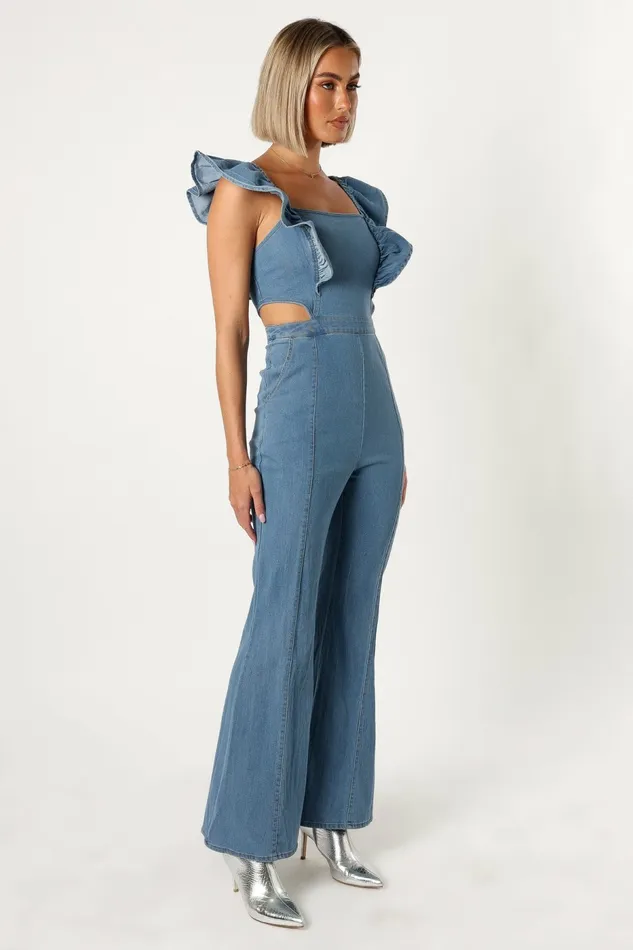 Jumpsuits and Rompers Women Kimmie Jumpsuit Medium Denim Petal and Pup
