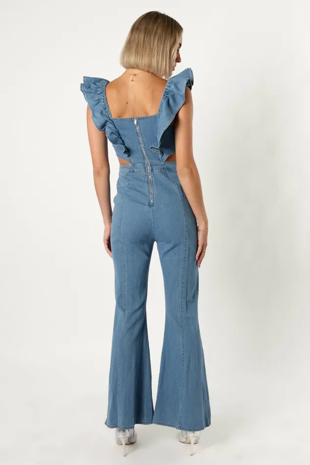 Jumpsuits and Rompers Women Kimmie Jumpsuit Medium Denim Petal and Pup