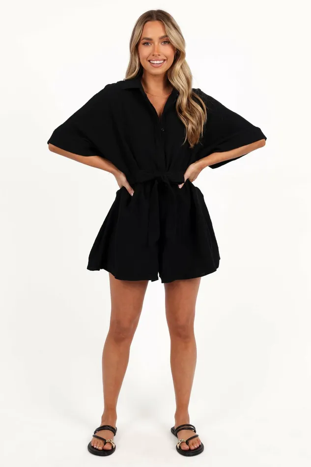 Jumpsuits and Rompers Women Petal and Pup Jemmy Romper Black