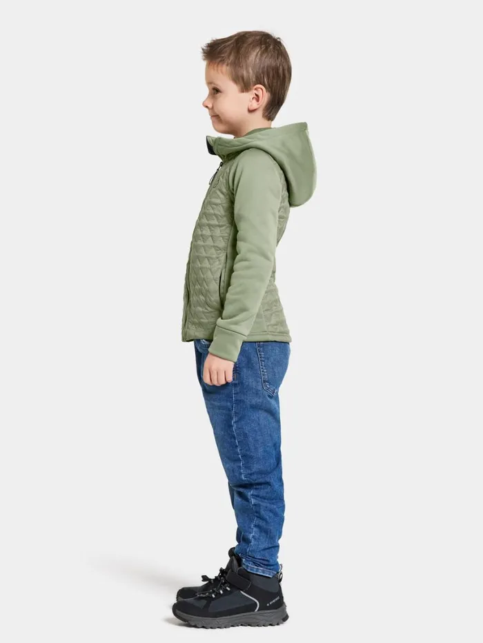 Kapris Kids039 FullZip Light Moss Kids Didriksons Fleece and Midlayers