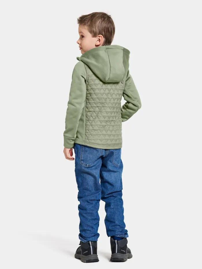 Kapris Kids039 FullZip Light Moss Kids Didriksons Fleece and Midlayers