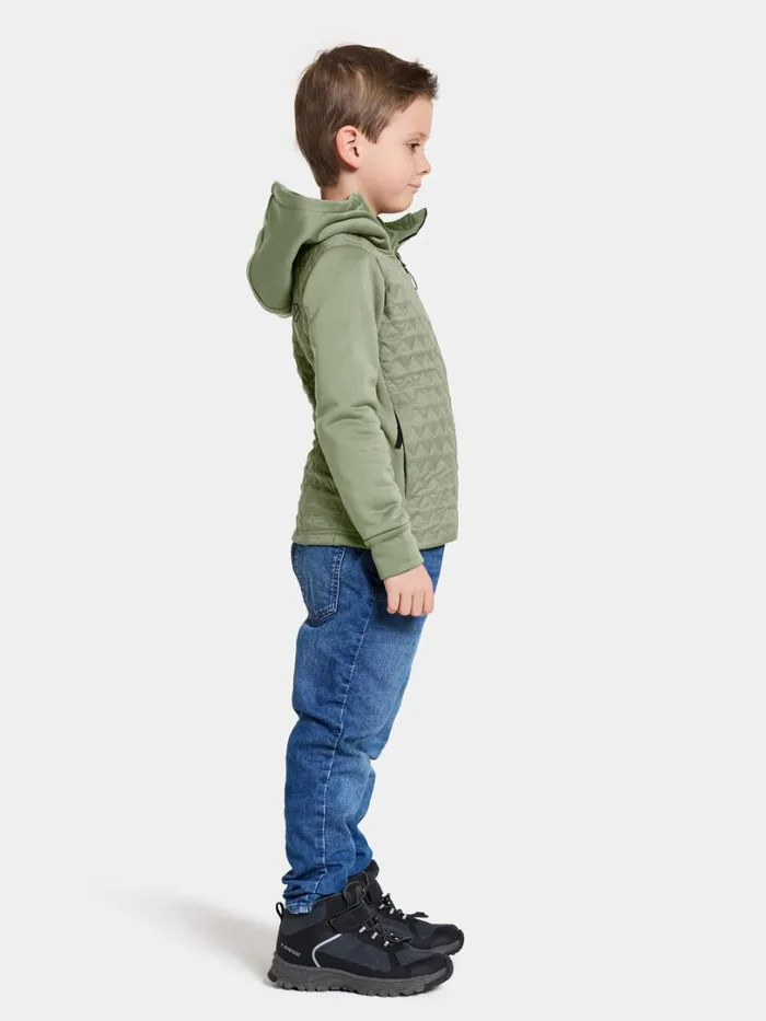 Kapris Kids039 FullZip Light Moss Kids Didriksons Fleece and Midlayers