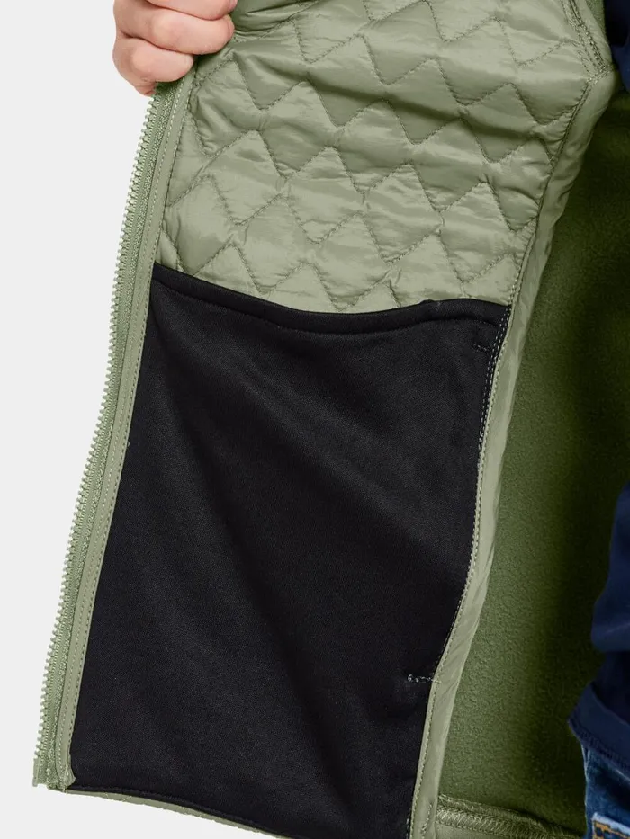 Kapris Kids039 FullZip Light Moss Kids Didriksons Fleece and Midlayers