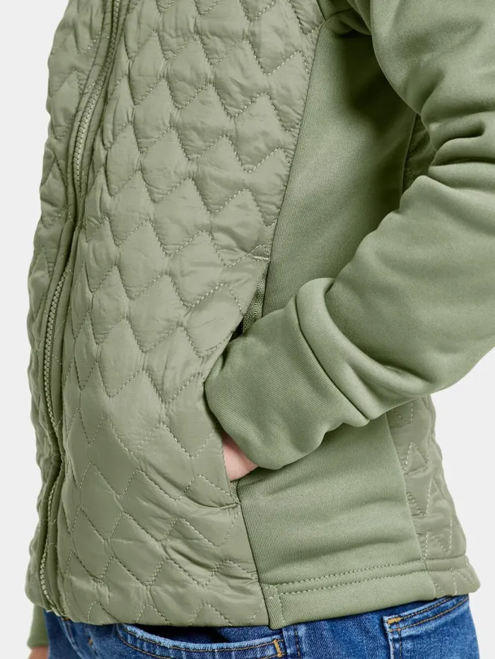 Kapris Kids039 FullZip Light Moss Kids Didriksons Fleece and Midlayers