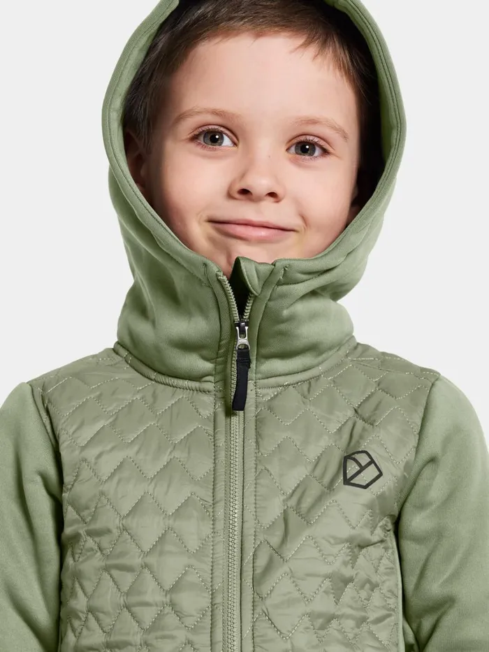 Kapris Kids039 FullZip Light Moss Kids Didriksons Fleece and Midlayers