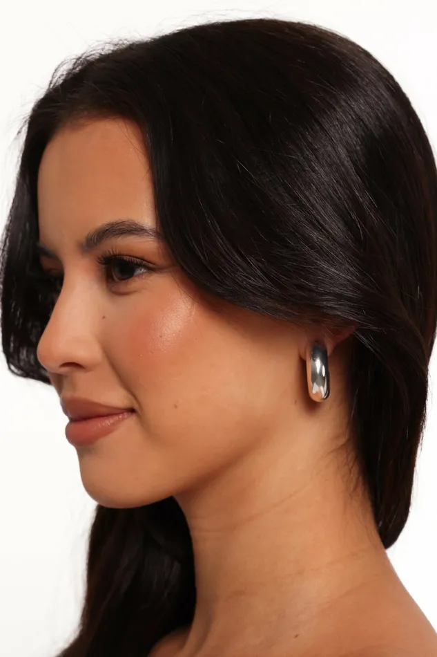 Katie Hoop Earrings Silver Earrings Petal and Pup Women