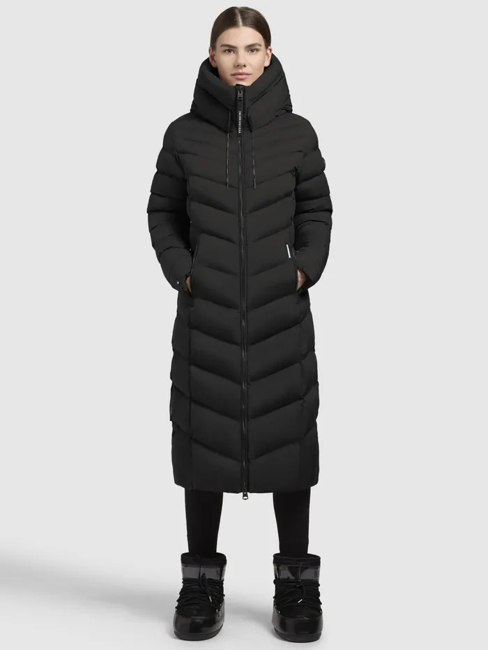 KHUJO Quilted Coats Women Mantel STOANE Schwarz Schwarz