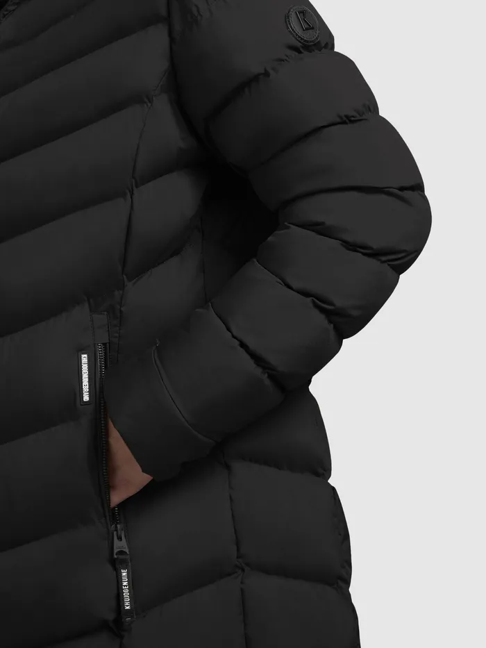 KHUJO Quilted Coats Women Mantel STOANE Schwarz Schwarz