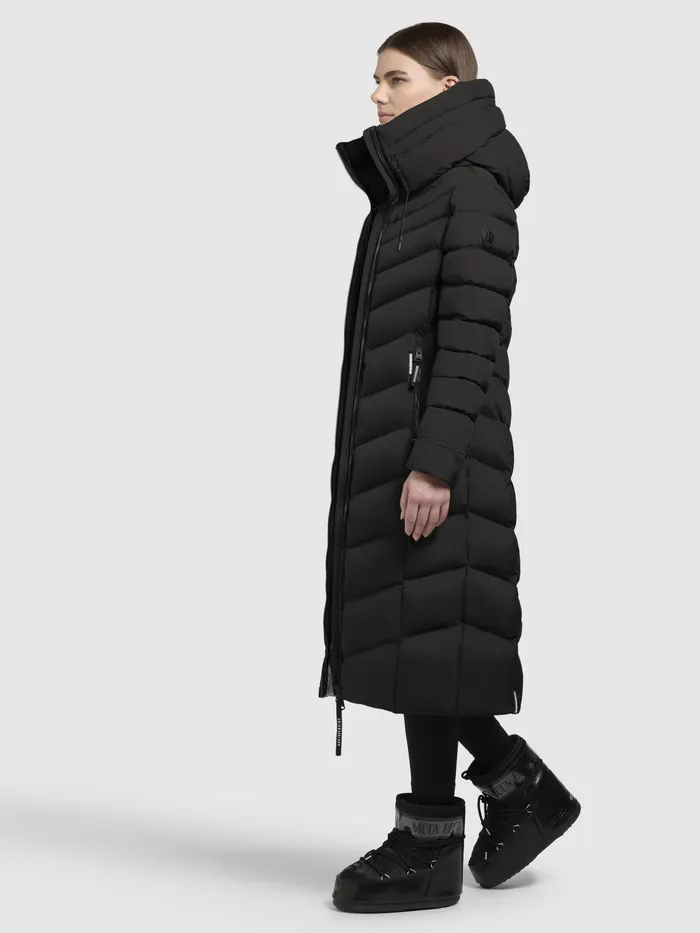 KHUJO Quilted Coats Women Mantel STOANE Schwarz Schwarz