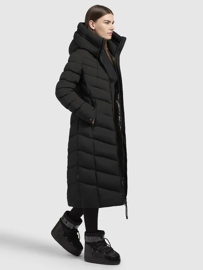 KHUJO Quilted Coats Women Mantel STOANE Schwarz Schwarz