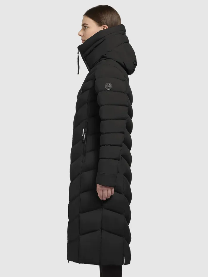 KHUJO Quilted Coats Women Mantel STOANE Schwarz Schwarz