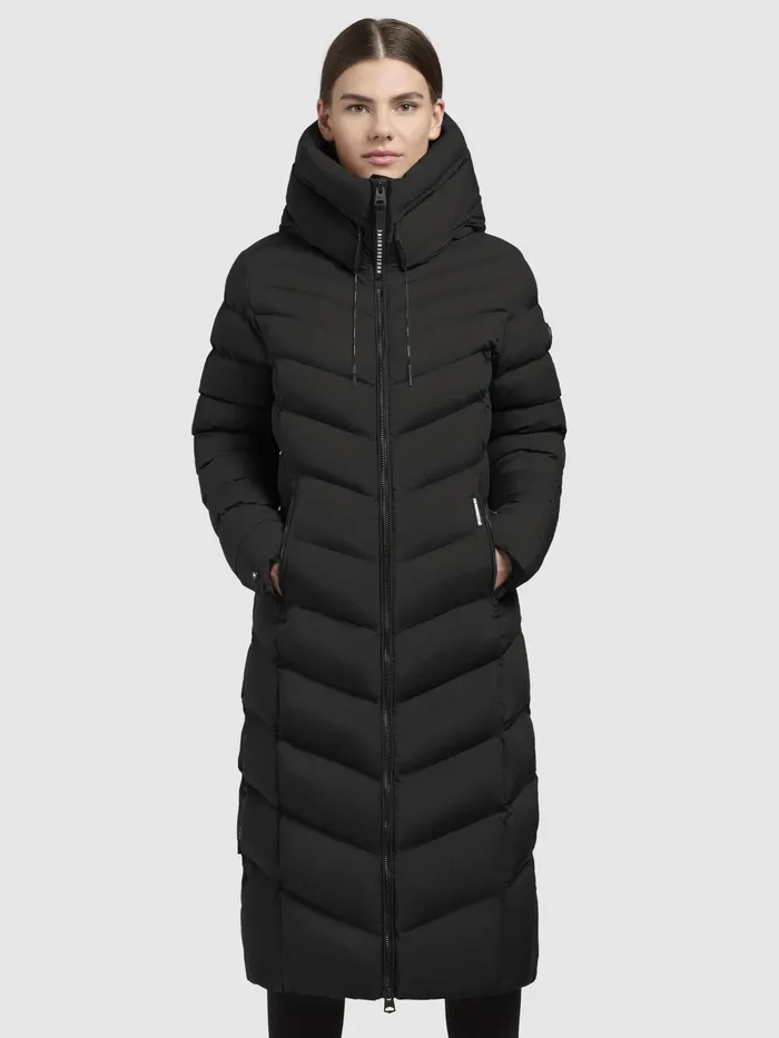 KHUJO Quilted Coats Women Mantel STOANE Schwarz Schwarz