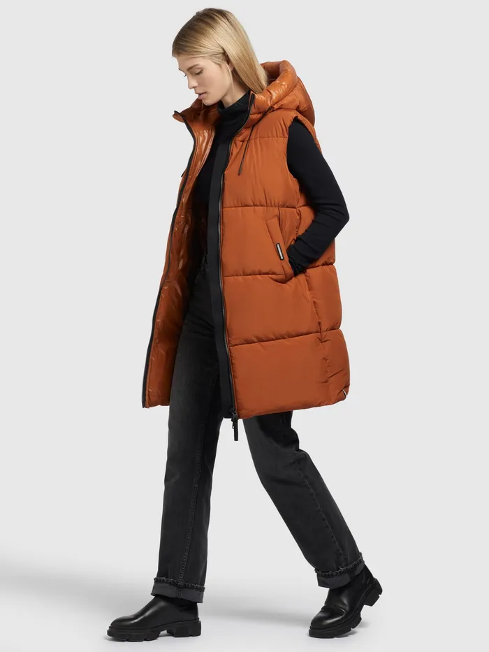 KHUJO Weste EREY Orangebraun Orangebraun Women Puffer Vests