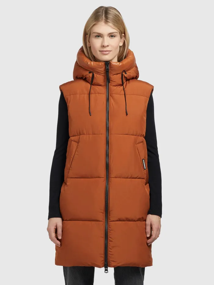 KHUJO Weste EREY Orangebraun Orangebraun Women Puffer Vests