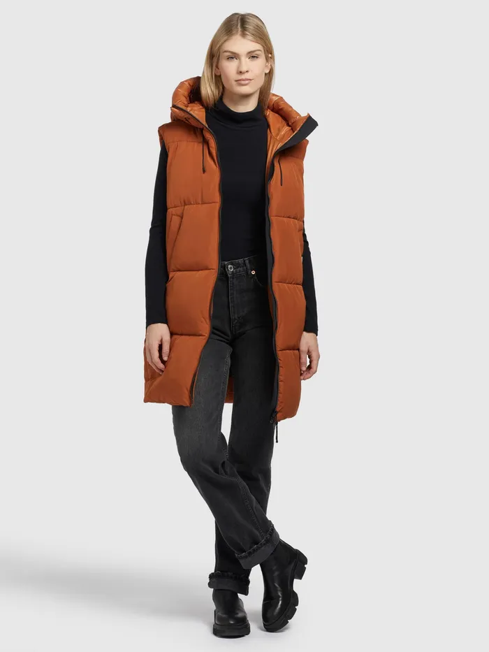 KHUJO Weste EREY Orangebraun Orangebraun Women Puffer Vests