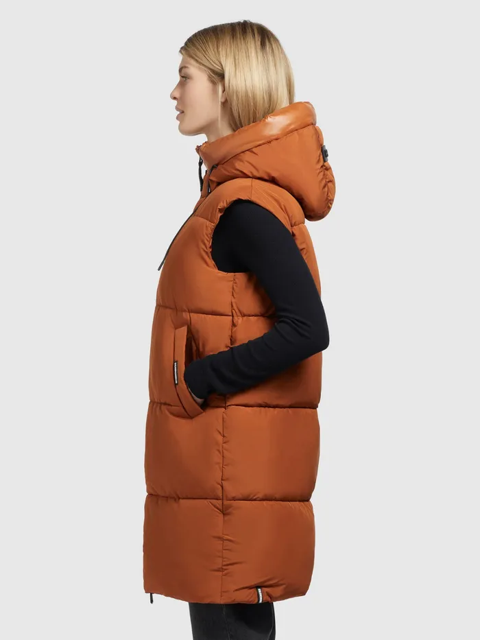 KHUJO Weste EREY Orangebraun Orangebraun Women Puffer Vests