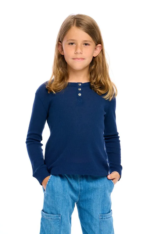 Kids Chaser Brand Boys Boys Thermal Long Sleeve Henley
