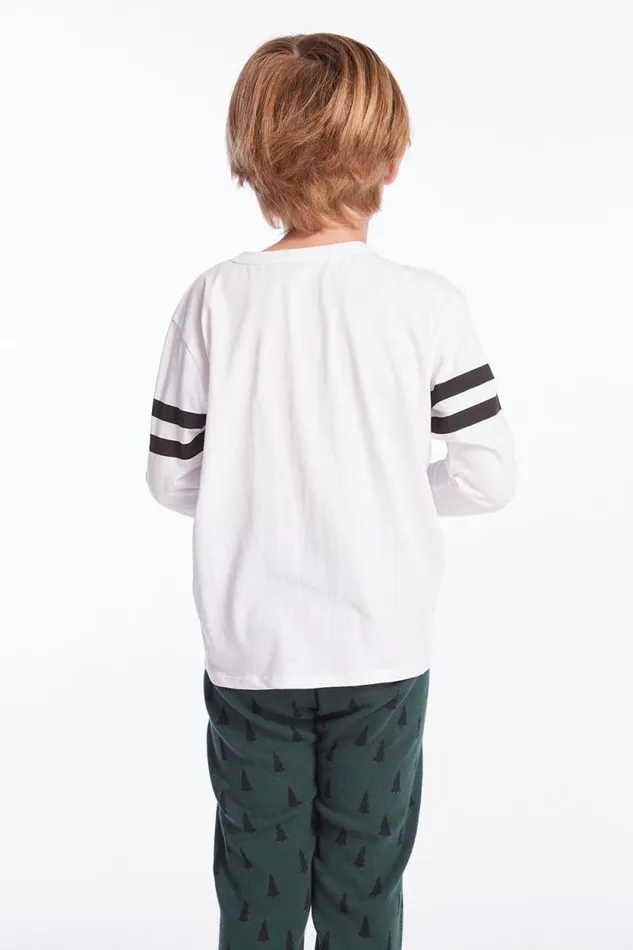 Kids Chaser Brand Boys Chill Snowman Boys Cloud Jersey Long Sleeve