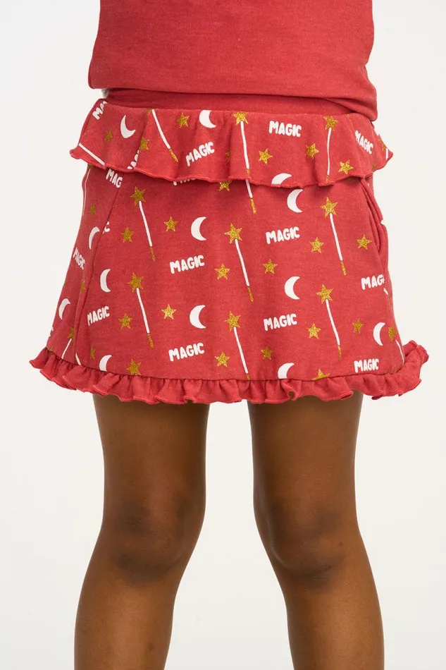 Kids Chaser Brand Girls Allover Magic Ruffle Skort