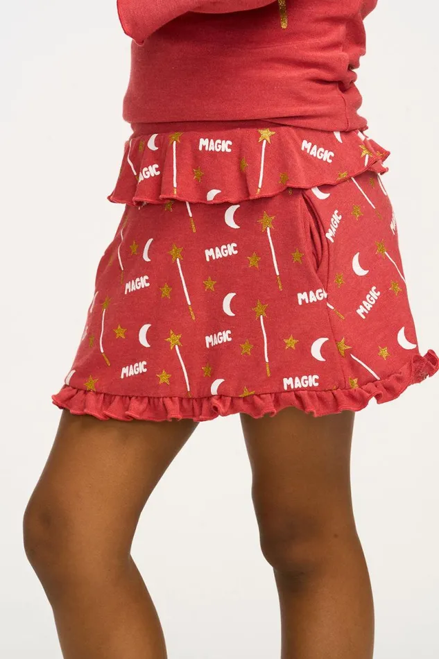 Kids Chaser Brand Girls Allover Magic Ruffle Skort