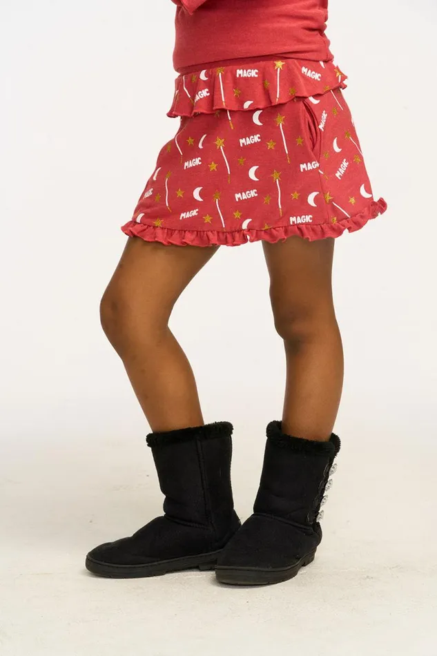 Kids Chaser Brand Girls Allover Magic Ruffle Skort