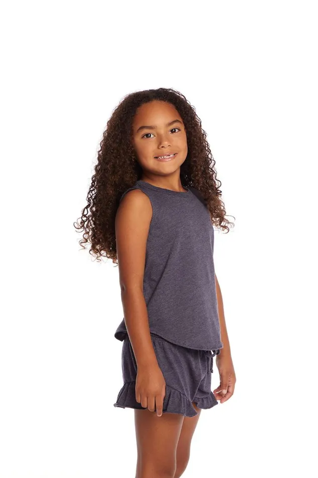 Kids Chaser Brand Girls Avalon Girls Vintage Jersey Shirttail Muscle