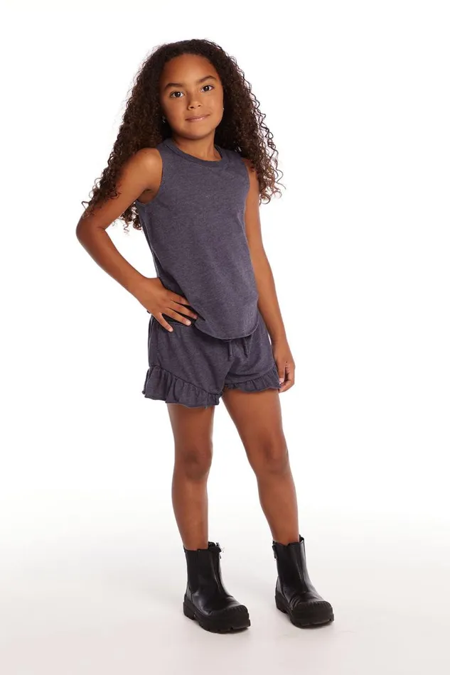 Kids Chaser Brand Girls Avalon Girls Vintage Jersey Shirttail Muscle