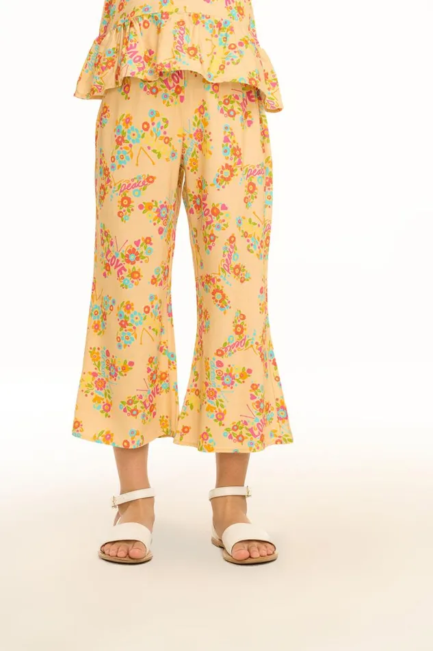 Kids Chaser Brand Girls Emma Summer Of Love Print Trousers