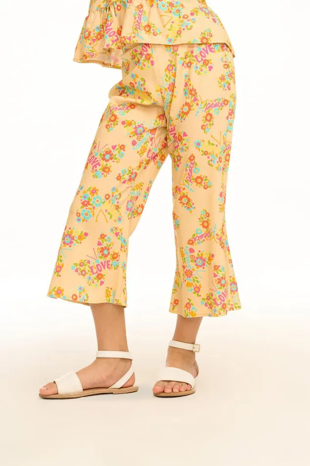 Kids Chaser Brand Girls Emma Summer Of Love Print Trousers