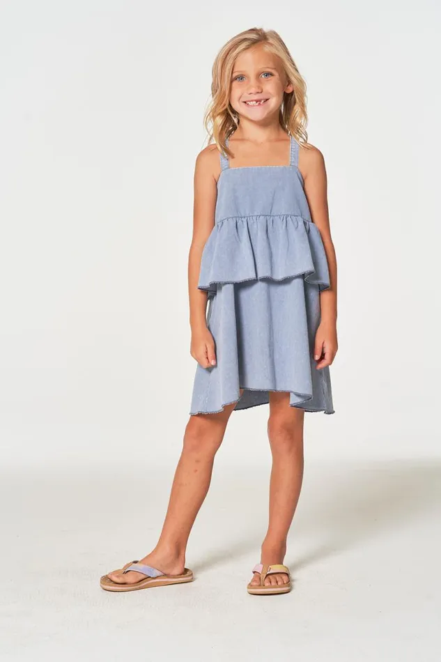 Kids Chaser Brand Girls Girls Coastal Cloth Flouncy Sundress