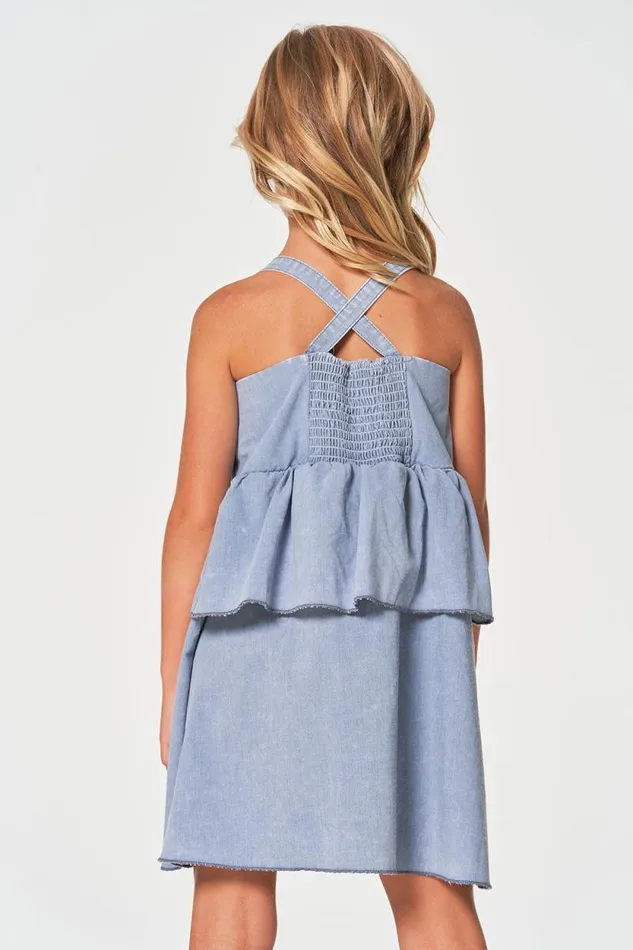 Kids Chaser Brand Girls Girls Coastal Cloth Flouncy Sundress