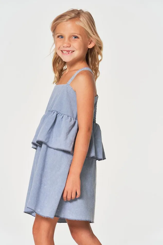 Kids Chaser Brand Girls Girls Coastal Cloth Flouncy Sundress