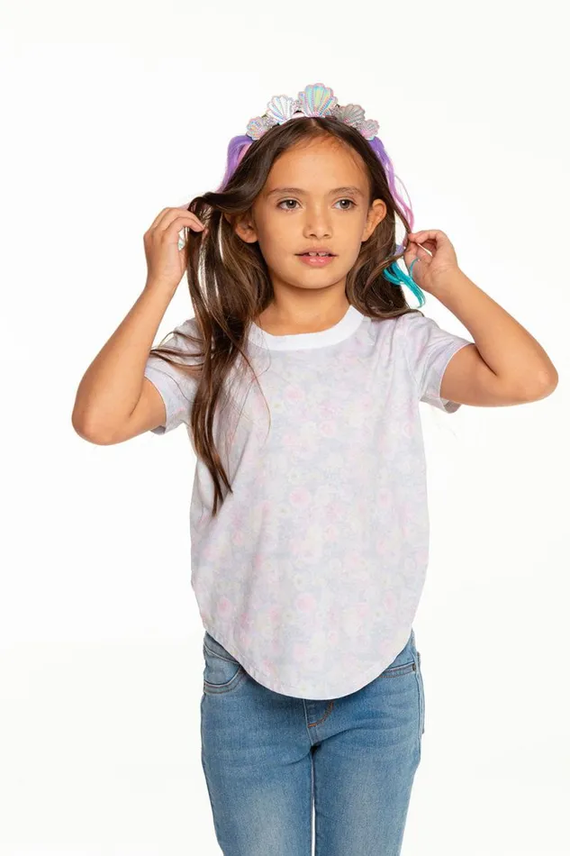 Kids Chaser Brand Girls Girls Recycled Vintage Jersey Short Sleeve Scoop Back Shirt