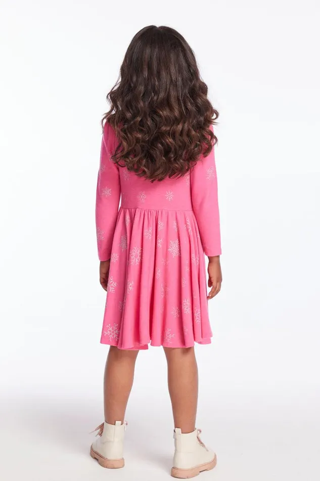 Kids Chaser Brand Girls Glitter Snowflakes Girls Dress