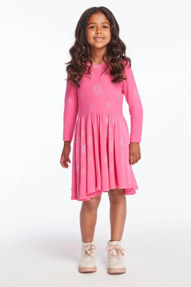 Kids Chaser Brand Girls Glitter Snowflakes Girls Dress