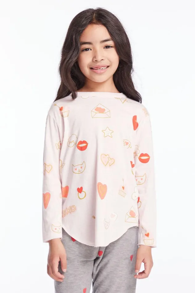 Kids Chaser Brand Girls Love Letters Girls Long Sleeve