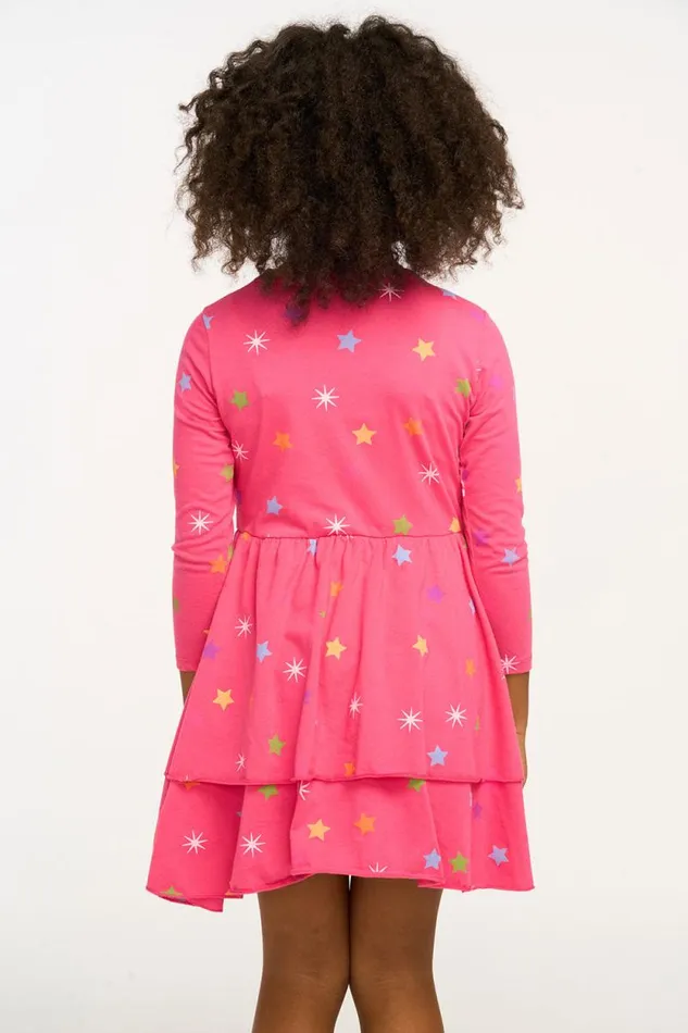 Kids Chaser Brand Girls Rainbow Stars Dress