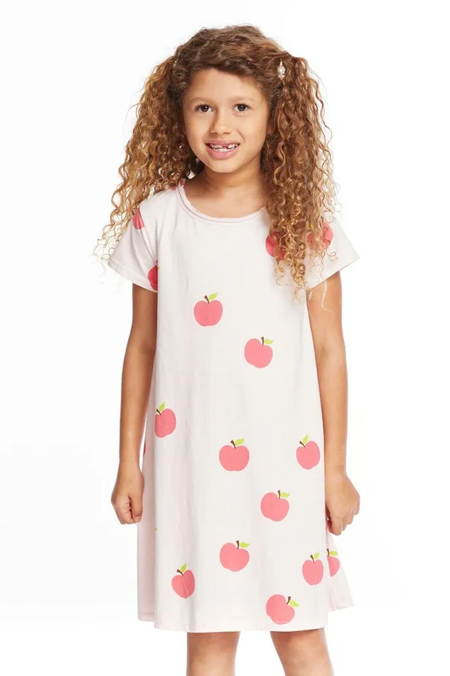 Kids Chaser Brand Girls Yummy Apples Girls Shirt Dress