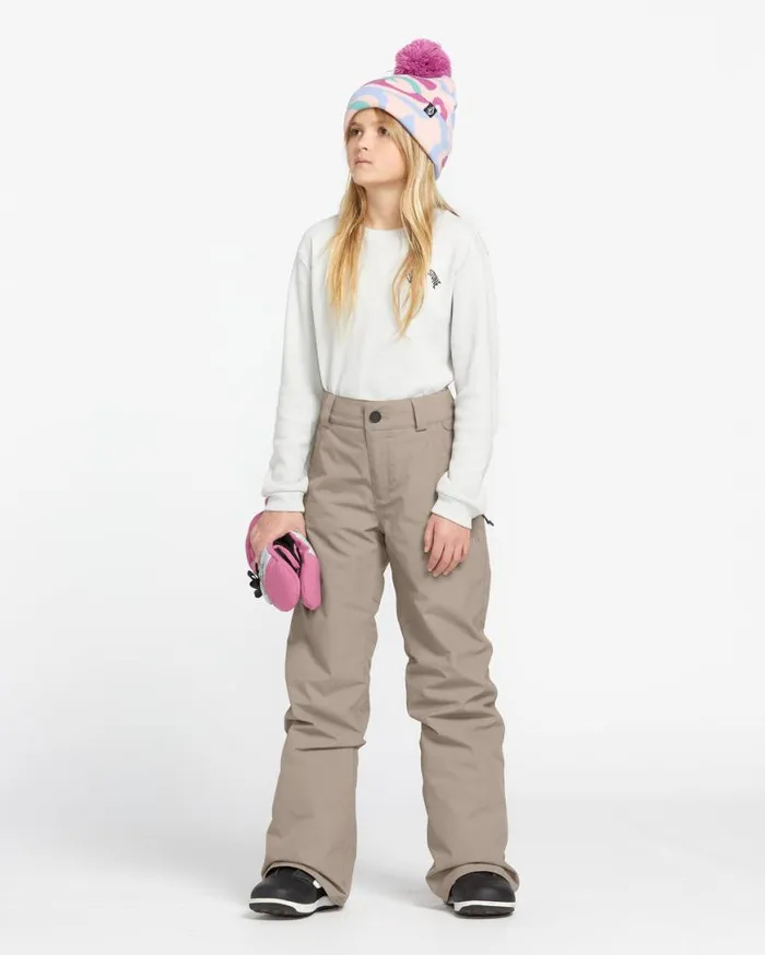 Kids Freakin Chino Youth Insulated Pants 8211 Chestnut Brown Kids Volcom Pants