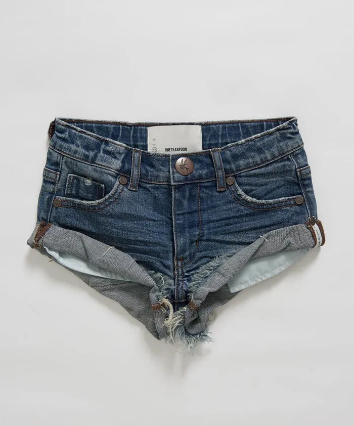 Kids KIDS BANDITS DENIM SHORT BLUE One Teaspoon Kids Kids KIDS BANDITS DENIM SHORT BLUE One Teaspoon Kids