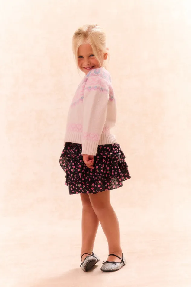 Kids LoveShackFancy Girls Girls Albine Wool Pullover Confetti Cake